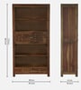 Kryss N Sheesham Wood Bookshelf In Scratch Resistant Provincial Teak Finish
