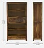 Kryss N Sheesham Wood Bookshelf In Scratch Resistant Provincial Teak Finish