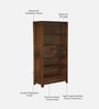 Kryss N Sheesham Wood Bookshelf In Scratch Resistant Provincial Teak Finish