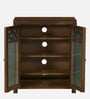 Kryss N Sheesham Wood Shoe Cabinet In Scratch Resistant Provincial Teak Finish