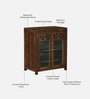 Kryss N Sheesham Wood Shoe Cabinet In Scratch Resistant Provincial Teak Finish