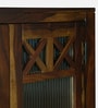 Kryss N Sheesham Wood Shoe Cabinet In Scratch Resistant Provincial Teak Finish