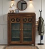Kryss N Sheesham Wood Shoe Cabinet In Scratch Resistant Provincial Teak Finish