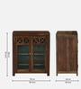 Kryss N Sheesham Wood Shoe Cabinet In Scratch Resistant Provincial Teak Finish