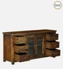 Kryss N Sheesham Wood Sideboard In Scratch Resistant Provincial Teak Finish