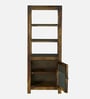 Kryss N Sheesham Wood Tall Bookshelf In Scratch Resistant Provincial Teak Finish