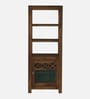 Kryss N Sheesham Wood Tall Bookshelf In Scratch Resistant Provincial Teak Finish