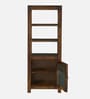 Kryss N Sheesham Wood Tall Bookshelf In Scratch Resistant Provincial Teak Finish