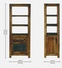 Kryss N Sheesham Wood Tall Bookshelf In Scratch Resistant Provincial Teak Finish