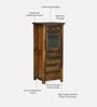 Kryss N Sheesham Wood Tall Cabinet In Scratch Resistant  Provincial Teak Finish