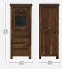 Kryss N Sheesham Wood Tall Cabinet In Scratch Resistant  Provincial Teak Finish