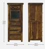 Kryss N Sheesham Wood Tall Cabinet In Scratch Resistant  Provincial Teak Finish