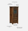 Kryss N Sheesham Wood Tall Cabinet In Scratch Resistant  Provincial Teak Finish