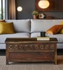Kryss N Sheesham Wood Trunk In Scratch Resistant Provincial Teak Finish