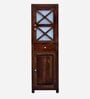 Kryss Sheesham Wood 1 Door Wardrobe in Scratch Resistant Provincial Teak Finish
