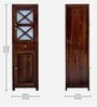 Kryss Sheesham Wood 1 Door Wardrobe in Scratch Resistant Provincial Teak Finish