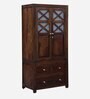 Kryss Sheesham Wood 2 Door Wardrobe In Scratch Resistant Provincial Teak Finish With Drawer