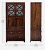 Kryss Sheesham Wood 2 Door Wardrobe In Scratch Resistant Provincial Teak Finish With Drawer