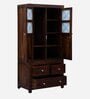 Kryss Sheesham Wood 2 Door Wardrobe In Scratch Resistant Provincial Teak Finish With Drawer