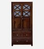 Kryss Sheesham Wood 2 Door Wardrobe In Scratch Resistant Provincial Teak Finish With Drawer