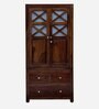 Kryss Sheesham Wood 2 Door Wardrobe In Scratch Resistant Provincial Teak Finish With Drawer