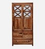 Kryss Sheesham Wood 2 Door Wardrobe In Scratch Resistant Rustic Teak Finish With Drawer Kryss Sheesham Wood 2 Door Wardrobe In Scratch Resistant Rustic Teak Finish With Drawer