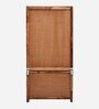 Kryss Sheesham Wood 2 Door Wardrobe In Scratch Resistant Rustic Teak Finish With Drawer