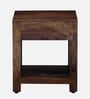Kryss Sheesham Wood Bedside Table In Provincial Teak Finish With Drawer