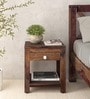 Kryss Sheesham Wood Bedside Table In Provincial Teak Finish With Drawer