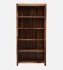 Kryss Sheesham Wood Book Shelf in Scratch Resistant Rustic Teak Finish