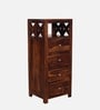 Kryss Sheesham Wood Chest Of Drawers In Scratch Resistant Honey Oak Finish