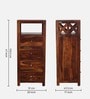Kryss Sheesham Wood Chest Of Drawers In Scratch Resistant Honey Oak Finish