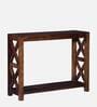 Kryss Sheesham Wood Console Table in Scratch Resistant Provincial Teak Finish