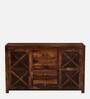 Kryss Sheesham Wood Crockery Unit In Provincial Teak Finish