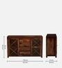 Kryss Sheesham Wood Crockery Unit In Provincial Teak Finish