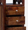 Kryss Sheesham Wood Tall Chest Of Drawers In Scratch Resistant Provincial Teak Finish