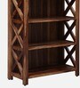 Kryss Sheesham Wood Book Shelf in Scratch Resistant Rustic Teak Finish