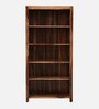 Kryss Sheesham Wood Book Shelf in Scratch Resistant Rustic Teak Finish