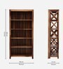 Kryss Sheesham Wood Book Shelf in Scratch Resistant Rustic Teak Finish