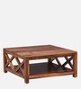 Kryss Sheesham Wood S Coffee Table In Rustic Teak Finish