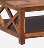 Kryss Sheesham Wood S Coffee Table In Rustic Teak Finish