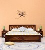 Kryss Sheesham Wood King Size Bed In Provincial Teak Finish