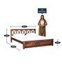 Kryss Sheesham Wood King Size Bed In Provincial Teak Finish