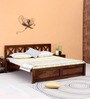 Kryss Sheesham Wood King Size Bed In Provincial Teak Finish