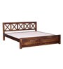 Kryss Sheesham Wood King Size Bed In Provincial Teak Finish