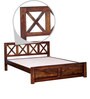 Kryss Sheesham Wood King Size Bed In Provincial Teak Finish