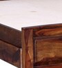 Kryss Sheesham Wood Queen Size Bed In Scratch Resistant Provincial Teak Finish With Drawer Storage