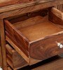 Kryss Sheesham Wood Crockery Unit in Scratch Resistant Rustic Teak Finish