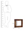 Solid Wood Rectangle Wall Mirror in Brown colour
