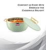 KRYSTAL Green Plastic & Steel 1Ltr Insulated Thermoware Casserole